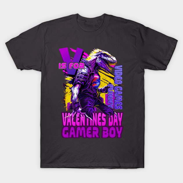 V is for Valentines: The Fun and Funny Gamer T-Shirt Collection T-Shirt by Meryarts